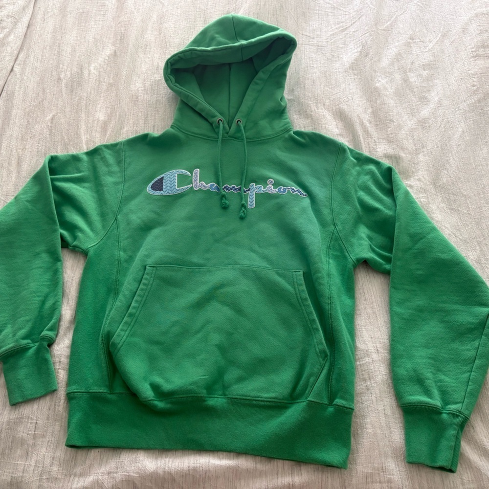 Champion Green Reverse Weave Fleece Hoodie
